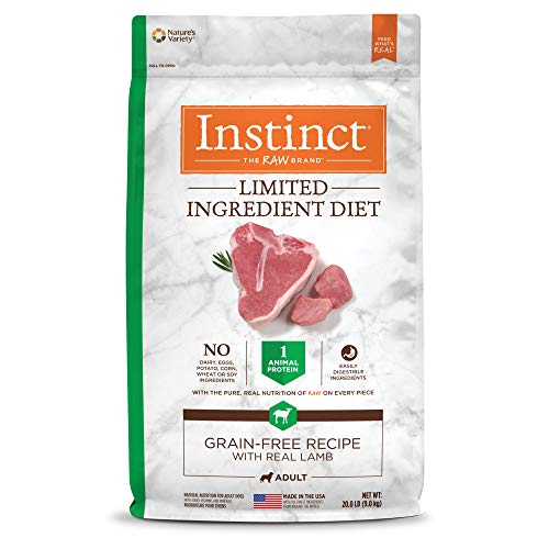 Instinct Limited Ingredient Diet Grain Free Recipe with Real Lamb Natural Dry Dog Food, 20 lb. Bag Instinct Limited Ingredient Diet Grain Free Recipe with Real Lamb Natural Dry Dog Food, 20 lb. Bag