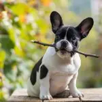 A Frenchie Dog Playing