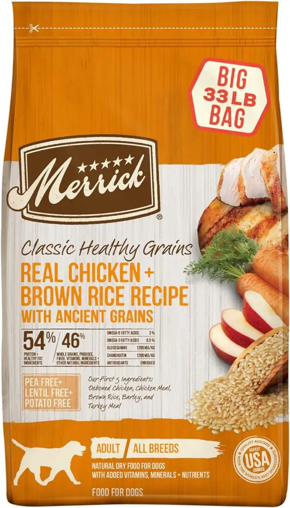 Merrick Classic Healthy Grains Real Chicken + Brown Rice Recipe
