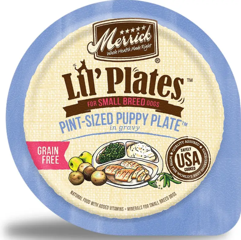 Merrick Lil' Plates Grain-Free Small Breed Wet Dog Food Pint-Sized Puppy Plate