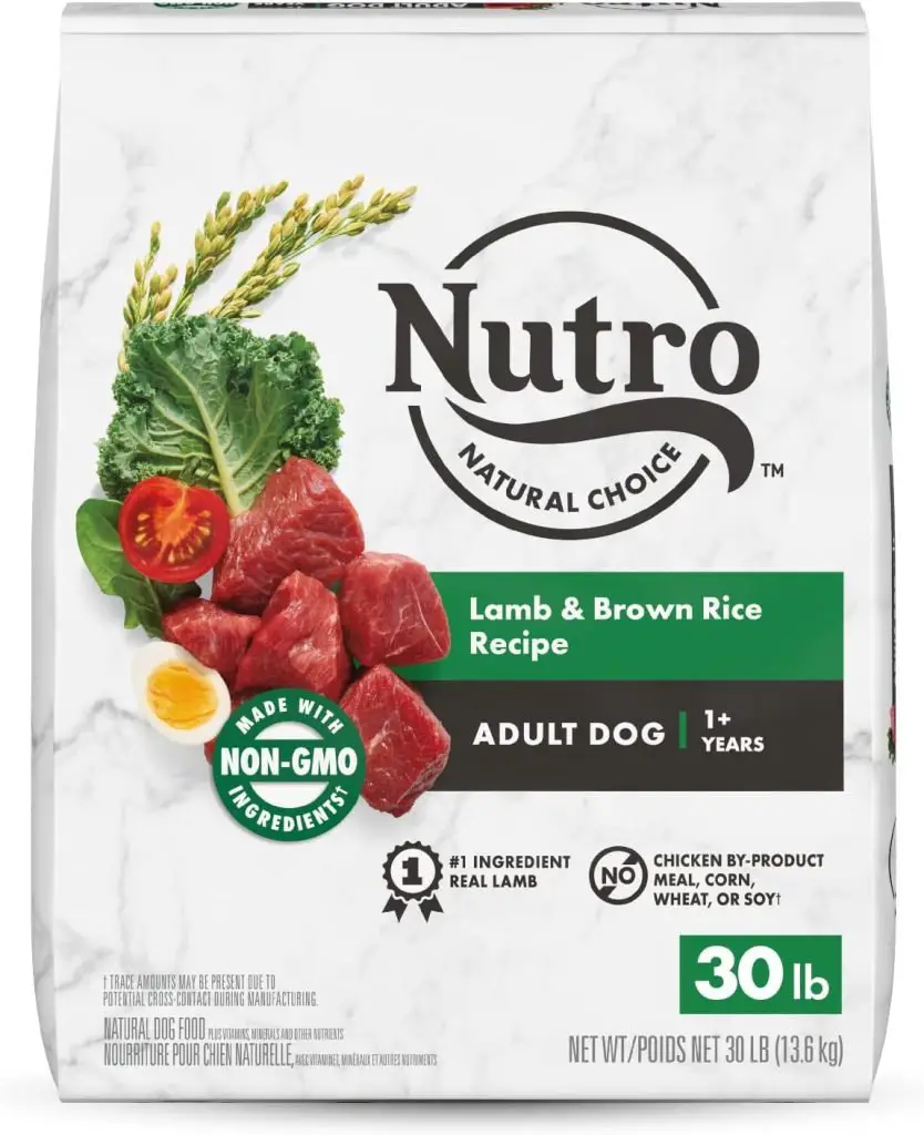 NUTRO NATURAL CHOICE Adult Dry Dog Food, Lamb & Brown Rice Recipe Dog Kibble