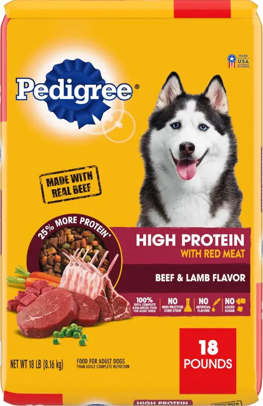 Pedigree High Protein with Red Meat, Beef and Lamb Flavor