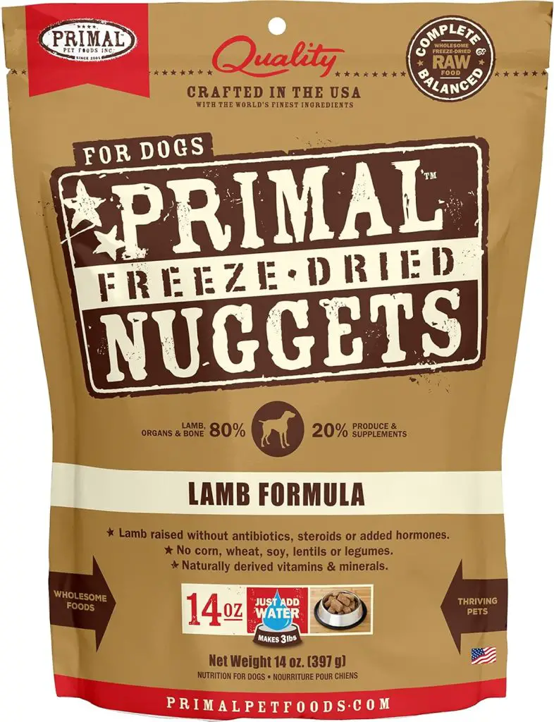 Primal Pet Foods Freeze-Dried Nuggets, Lamb Formula