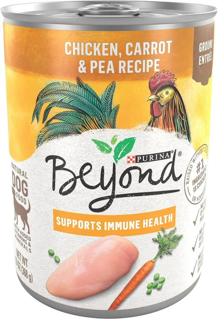 Purina Beyond Grain Free, Natural Pate Wet Dog Food, Grain Free Chicken, Carrot & Pea Recipe 