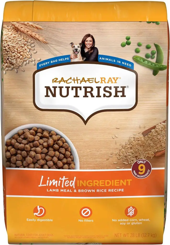 Rachael Ray Nutrish Limited Ingredient Dog Food, Lamb Meal & Brown Rice Recipe