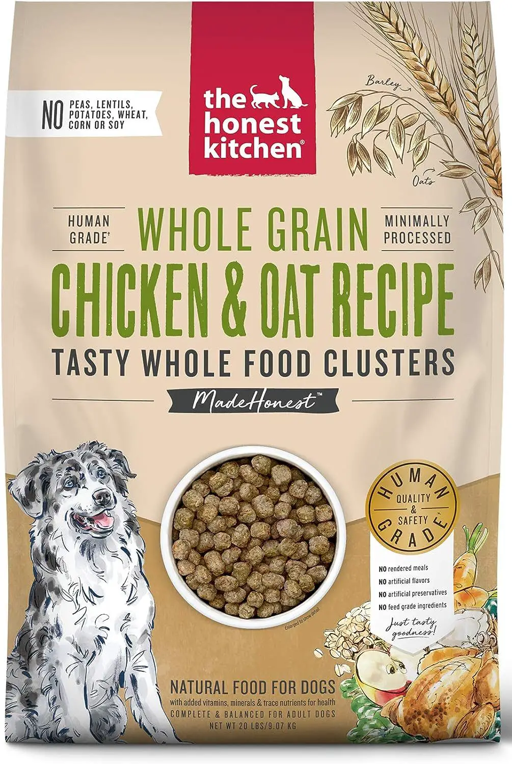 The Honest Kitchen Whole Grain Chicken and Oat Recipe