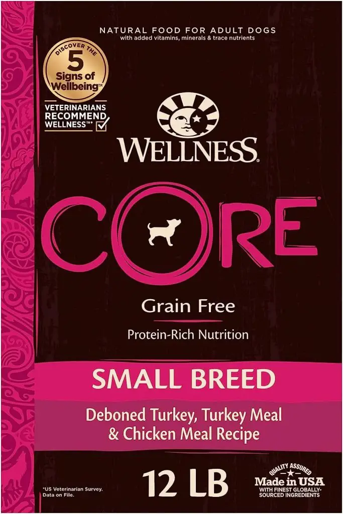 Wellness CORE Natural Grain Free Turkey and Chicken Small Breed Dry Dog Food