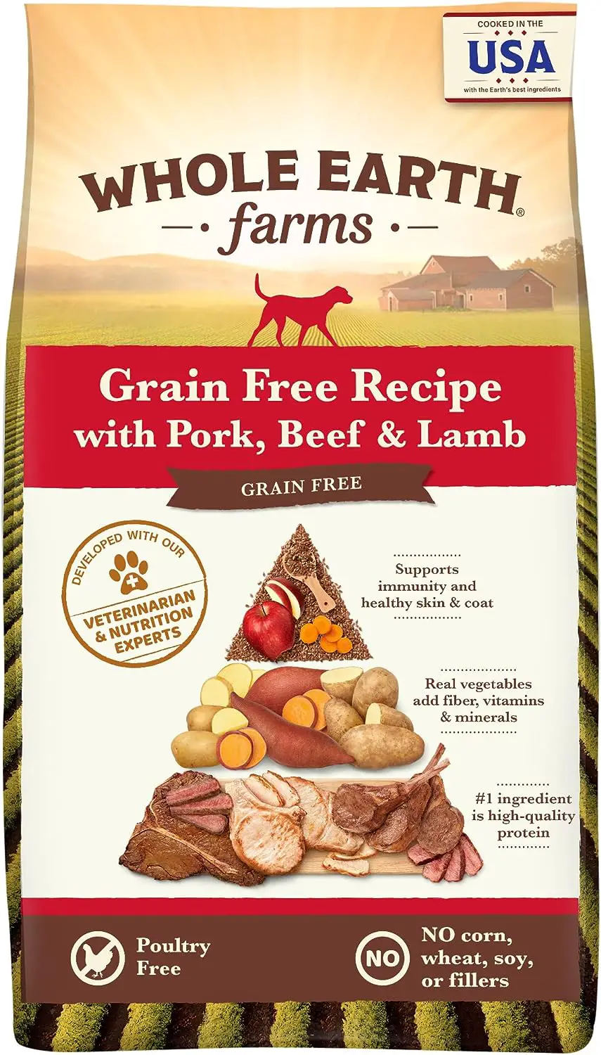 Whole Earth Farms Grain-Free Recipe with Pork, Beef, & Lamb