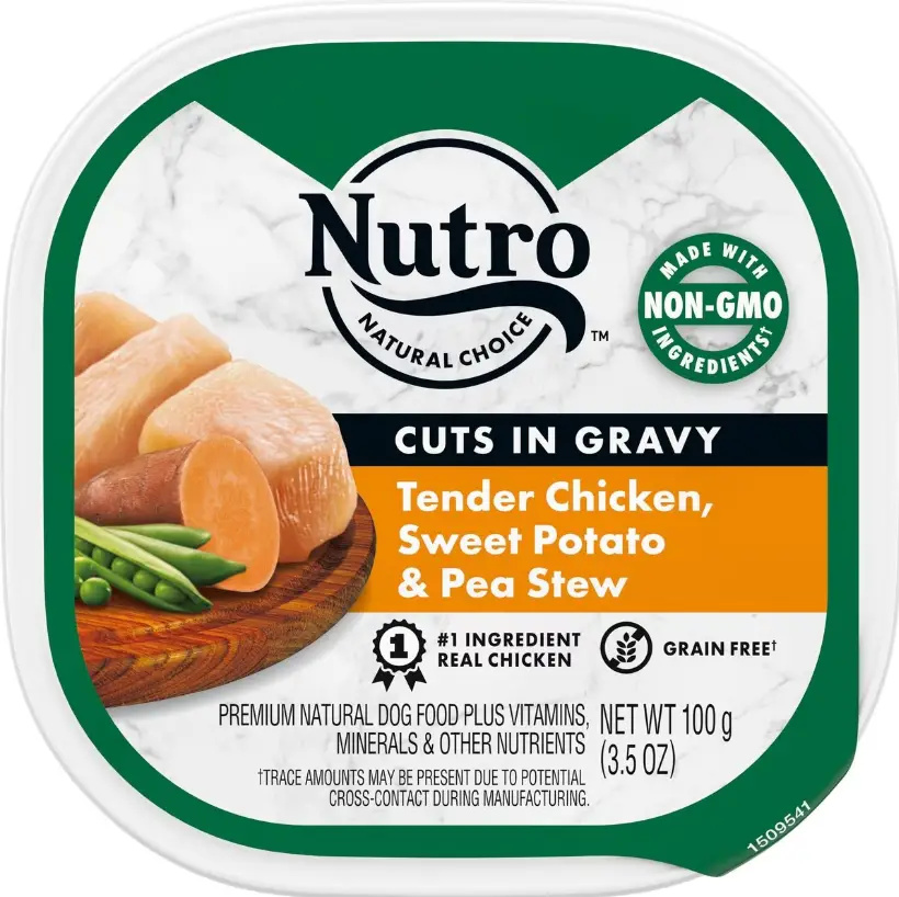 Nutro Cuts in Gravy Tender Chicken, Sweet Potato, & Pea Stew