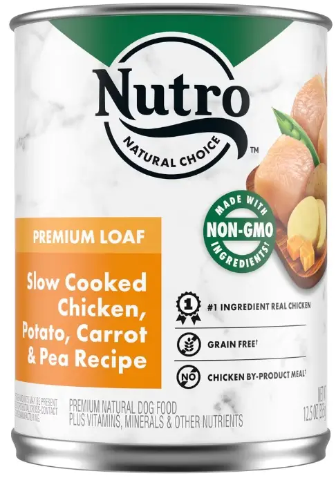 Nutro Grain-Free Premium Loaf Slow Cooked Chicken, Potato, Carrot & Pea 