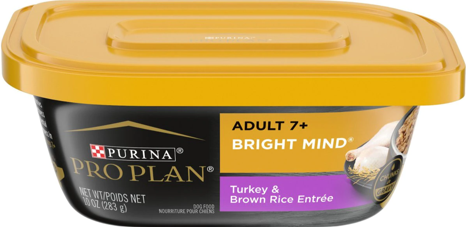 Purina Pro Plan Bright Mind Senior Adult 7+ Turkey & Brown Rice Entree